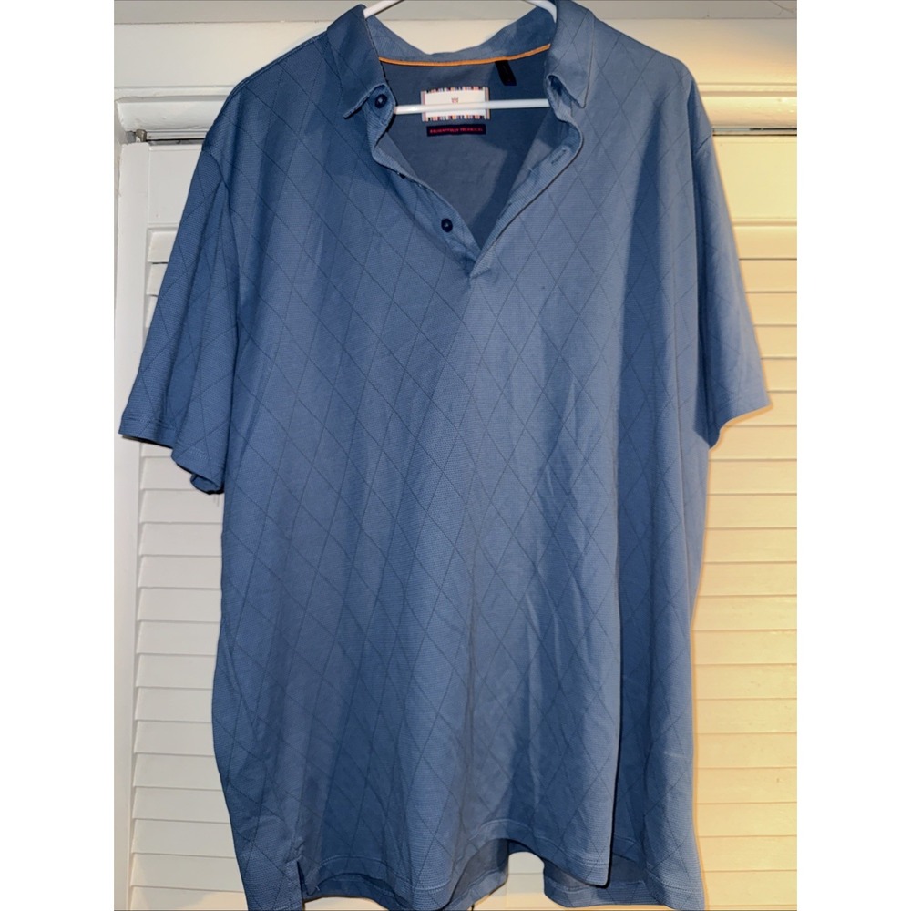 Modern Ambition Men XL Diamond Texture Polo Performance Stretch Moisture Wicking
